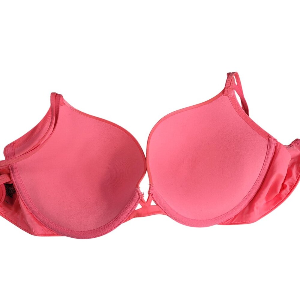 Victoria's Secret Very Sexy Push Up Bra Pink Hot 34DD Padded Seamless Underwire - Picture 7 of 9